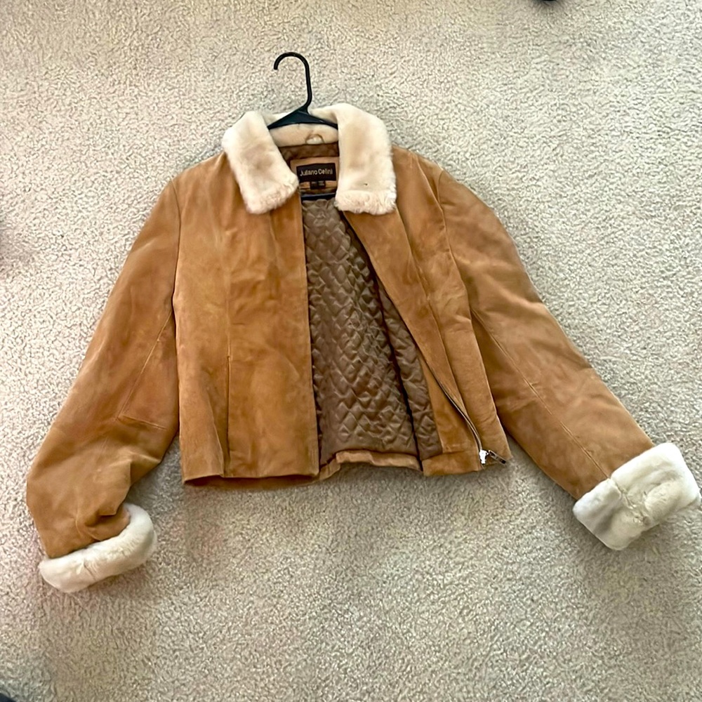 Gently used faux fur jacket